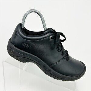 KEEN Utility PTC Oxford Womens Work Shoes Black Slip Resistant Lace Up Size 6.5
